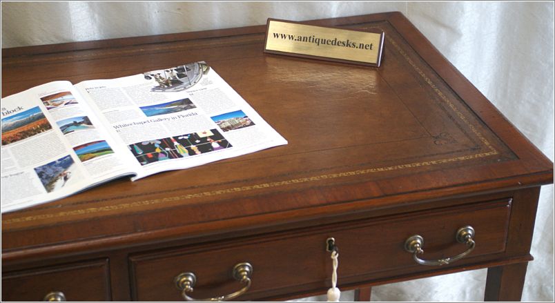 3053 Antique Edwardian Writing Table detail (3)